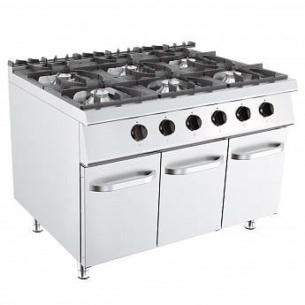 Gas stove with six hotplates and the door G9K201G-3D - GM