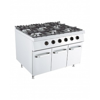 Gas stove with six hotplates and the door G7K201G-3D - GM