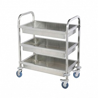 Triple-deck collecting cart GN 930x490x900mm