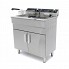 Deep fryer 2x16L with drain tap and stand 2
