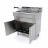Deep fryer 2x16L with drain tap and stand 12